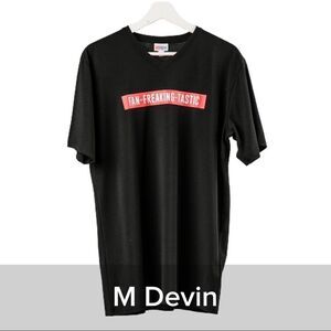 Lularoe Devin V-Neck Tee Fan-Freaking-Tastic - Size Medium